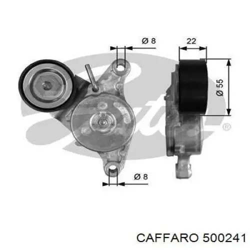 Rodillo tensor Caffaro 500241