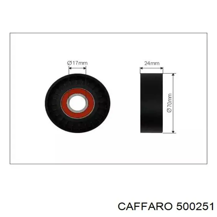 Rodillo tensor correa poli V Caffaro 500251 precio, desde 14,50 EUR