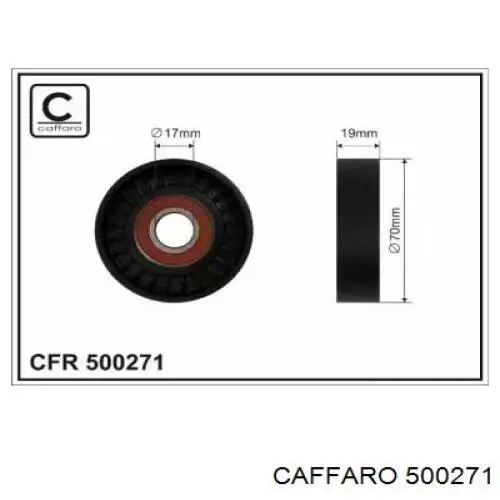 Comprar 500271 Caffaro Polea tensora, correa poli V