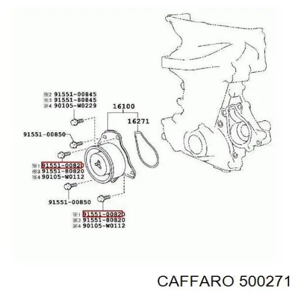500271 Caffaro polea tensora, correa poli v