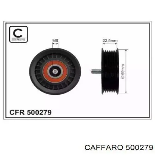 500279 Caffaro polea inversión / guía, correa poli v