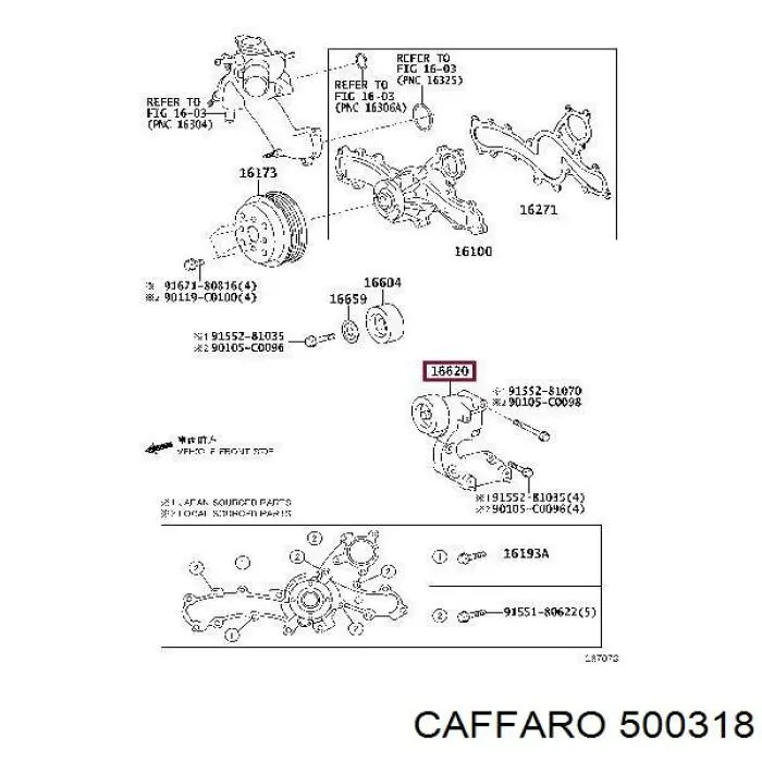 Comprar 500318 Caffaro Polea tensora, correa poli V