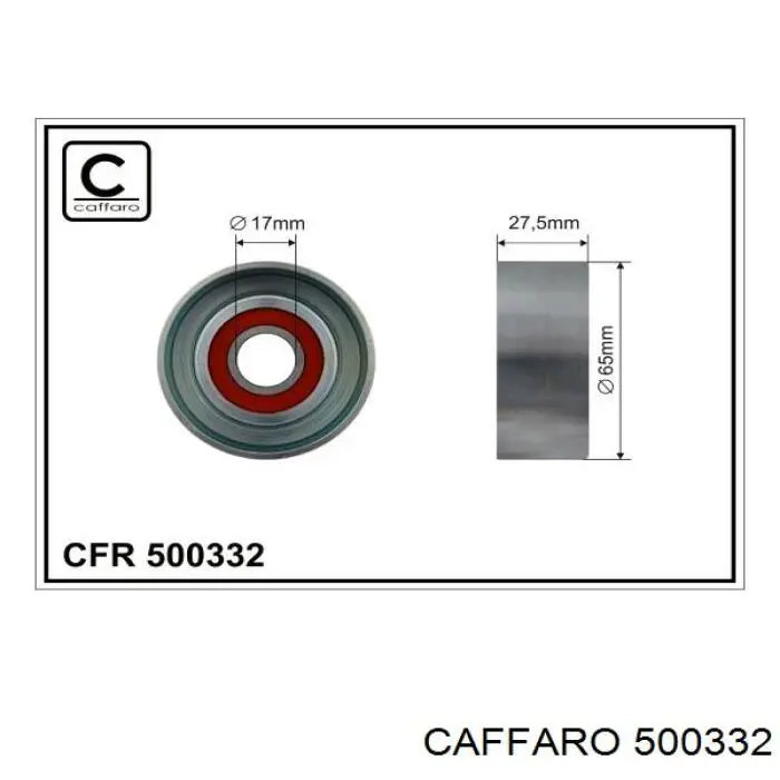 Rodillo tensor correa poli V Caffaro 500332 precio, desde 22,83 EUR