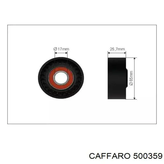 500359 Caffaro polea tensora correa poli v