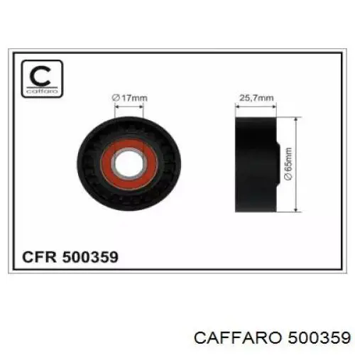 Rodillo tensor correa poli V Caffaro 500359 precio, desde 18,20 EUR