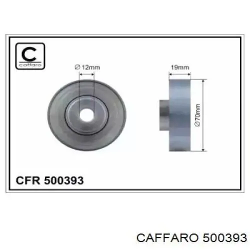 500393 Caffaro Polea guía correa poli V