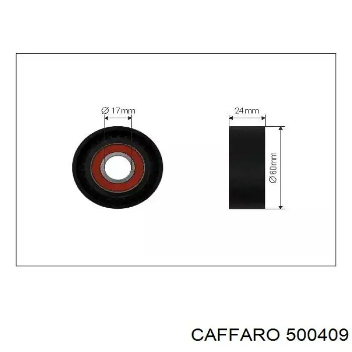 Rodillo tensor correa poli V Caffaro 500409 precio, desde 16,25 EUR