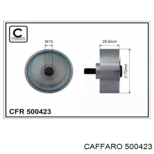 500423 Caffaro polea inversión / guía, correa poli v