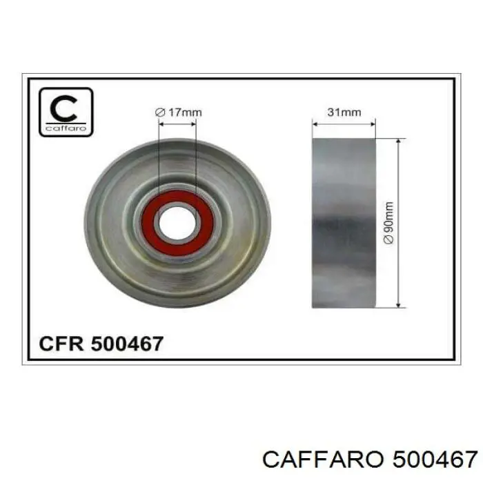 Rodillo tensor correa poli V Caffaro 500467 precio, desde 24,76 EUR
