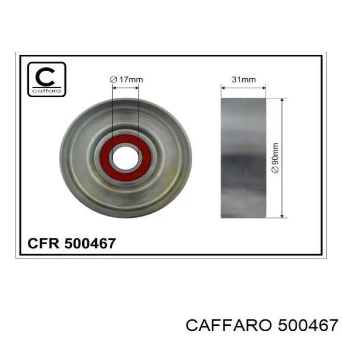 Comprar 500467 Caffaro Polea tensora, correa poli V