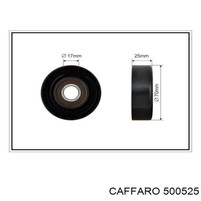Comprar 500525 Caffaro Polea tensora, correa poli V