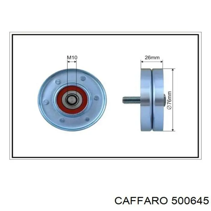 Rodillo tensor correa poli V Caffaro 500645 precio, desde 12,68 EUR