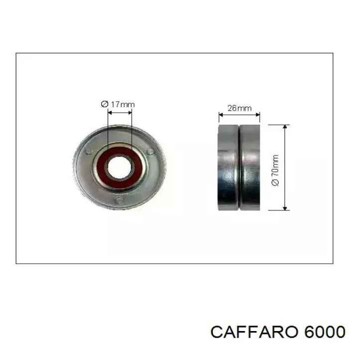 Comprar 6000 Caffaro Polea tensora, correa poli V