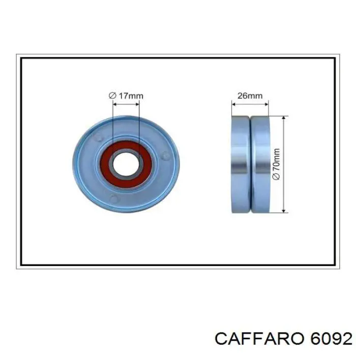 6092 Caffaro polea tensora, correa poli v