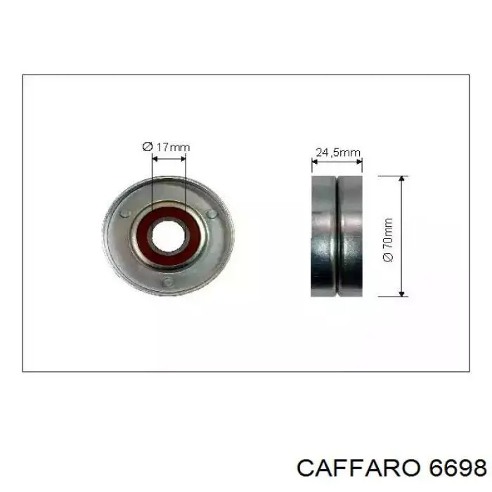 Rodillo tensor correa poli V Caffaro 6698 precio, desde 14,96 EUR