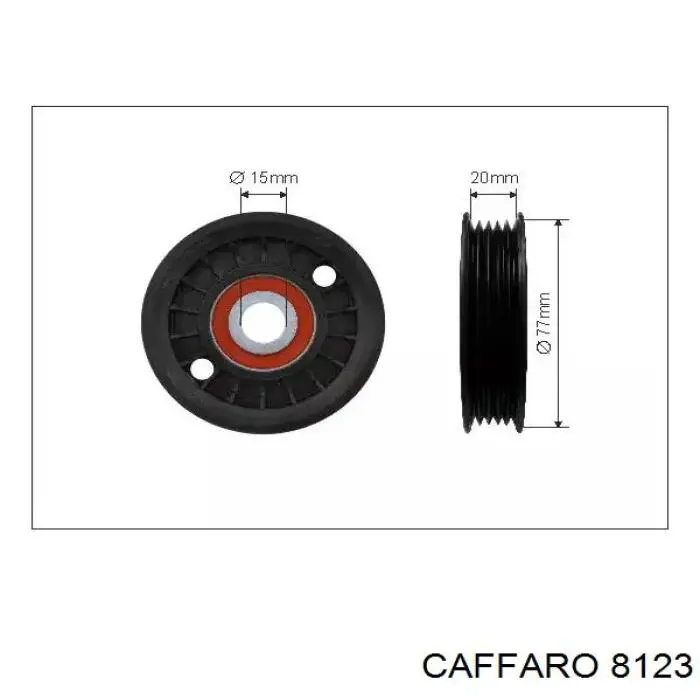 Comprar 8123 Caffaro Polea tensora, correa poli V