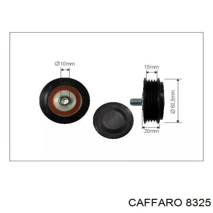 Comprar 8325 Caffaro Polea tensora, correa poli V
