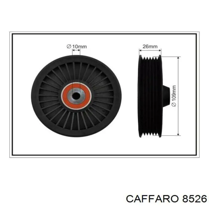 Comprar 8526 Caffaro Polea inversión/guía, correa poli V