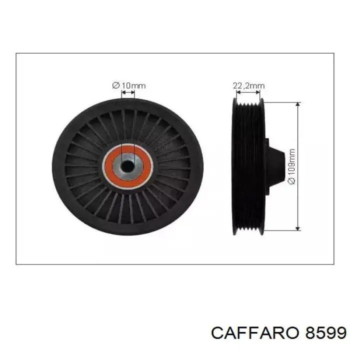 Comprar 8599 Caffaro Polea inversión/guía, correa poli V