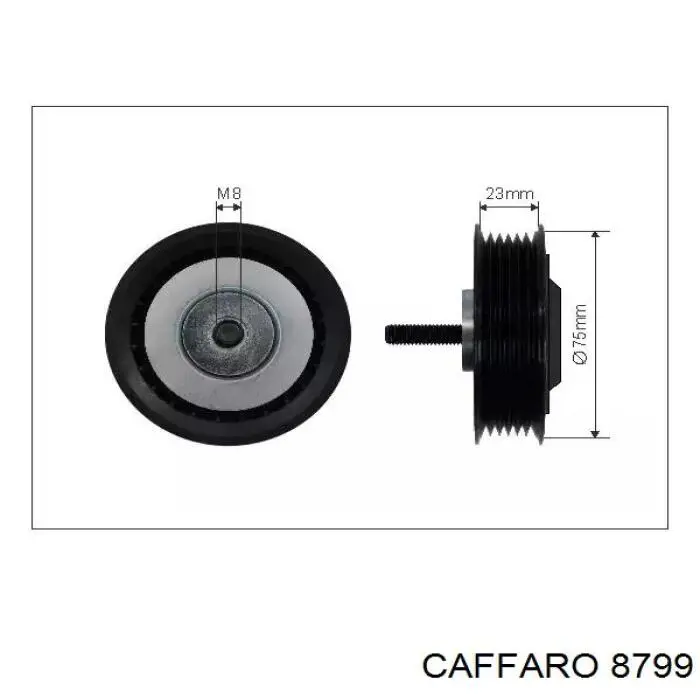 Rodillo tensor correa poli V Caffaro 8799 precio, desde 21,26 EUR