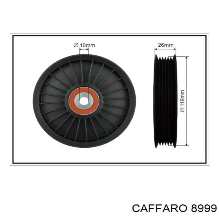 Polea inversión/guía, correa auxiliar servicios Caffaro 8999 precio, desde 25,23 EUR