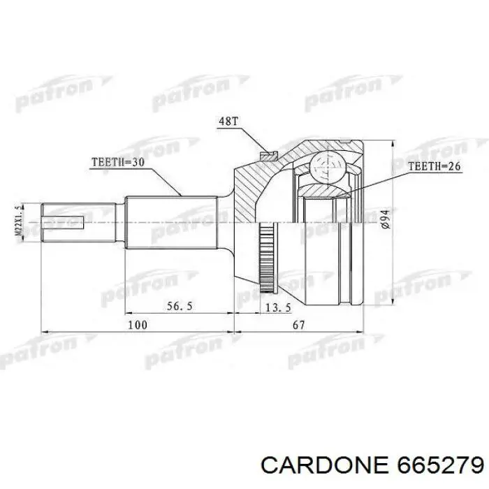 Semieje delantero izquierdo Cardone 665279 precio, desde 184,39 EUR