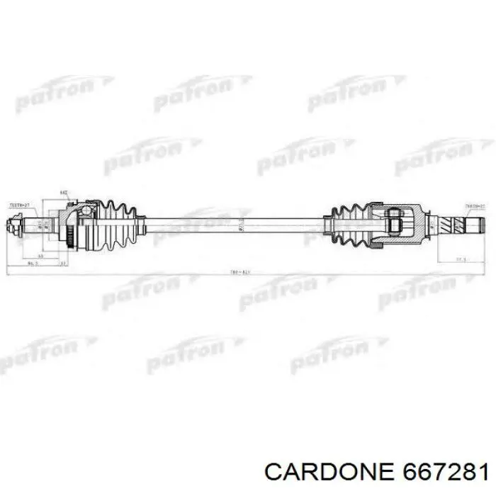 667281 Cardone junta homocinética exterior delantera