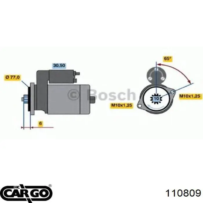 Motor de arranque 110809 Cargo