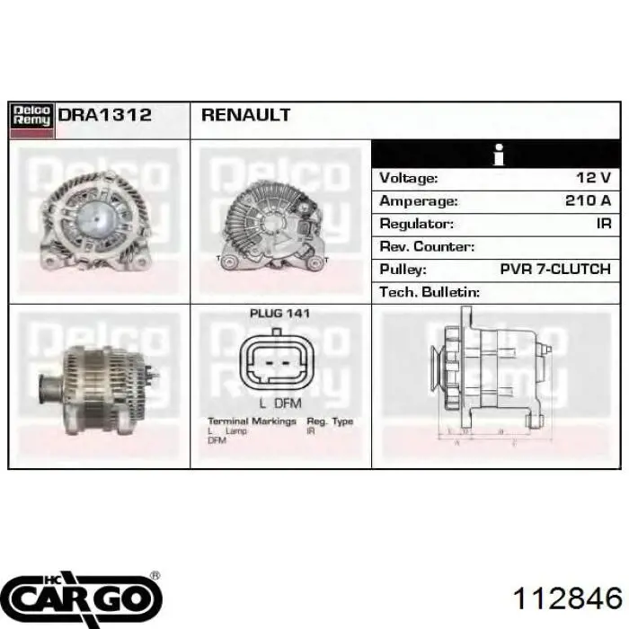 112846 Cargo motor de arranque