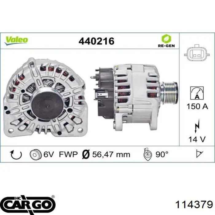 MG467 Mahle Original Alternador de coche