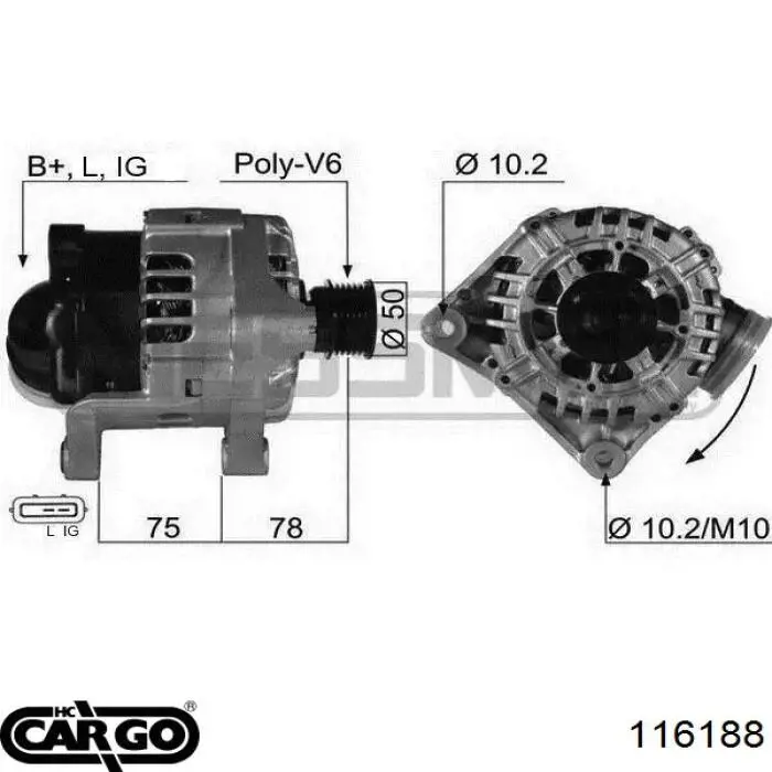 116188 Cargo alternador