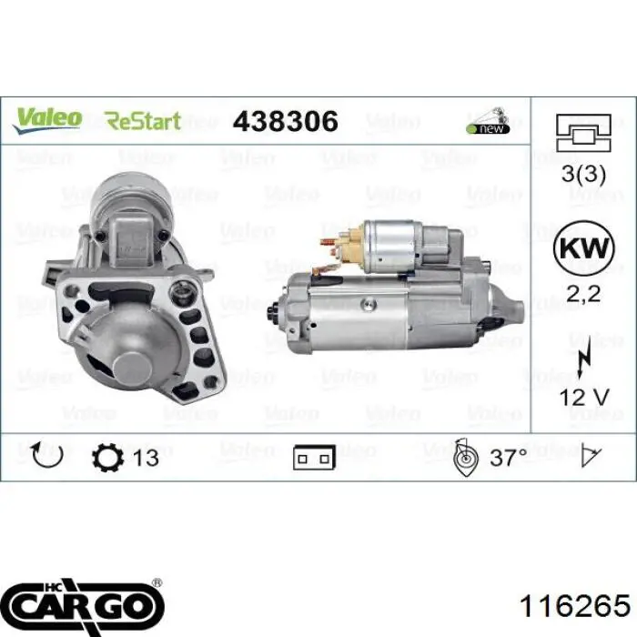 Comprar 116265 Cargo Motores de arranque