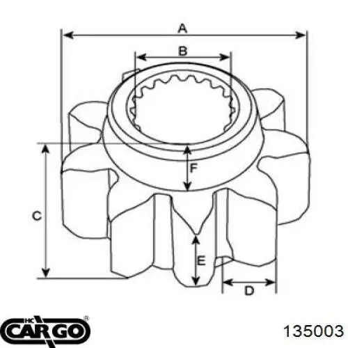 135003 REMA-PARTS bendix, motor de arranque