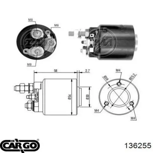 136255 Cargo interruptor magnético, estárter