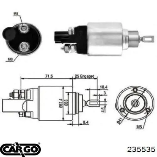 235535 Cargo Solenoide arranque