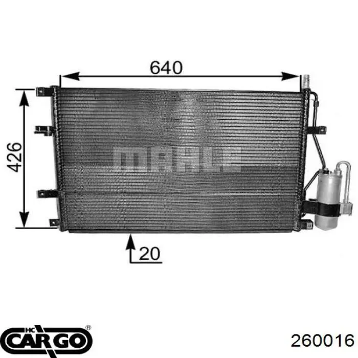 260016 Cargo condensador aire acondicionado