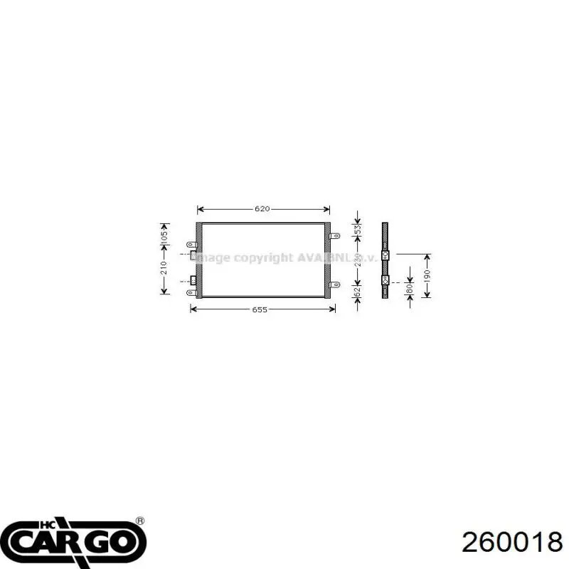 260018 Cargo condensador aire acondicionado