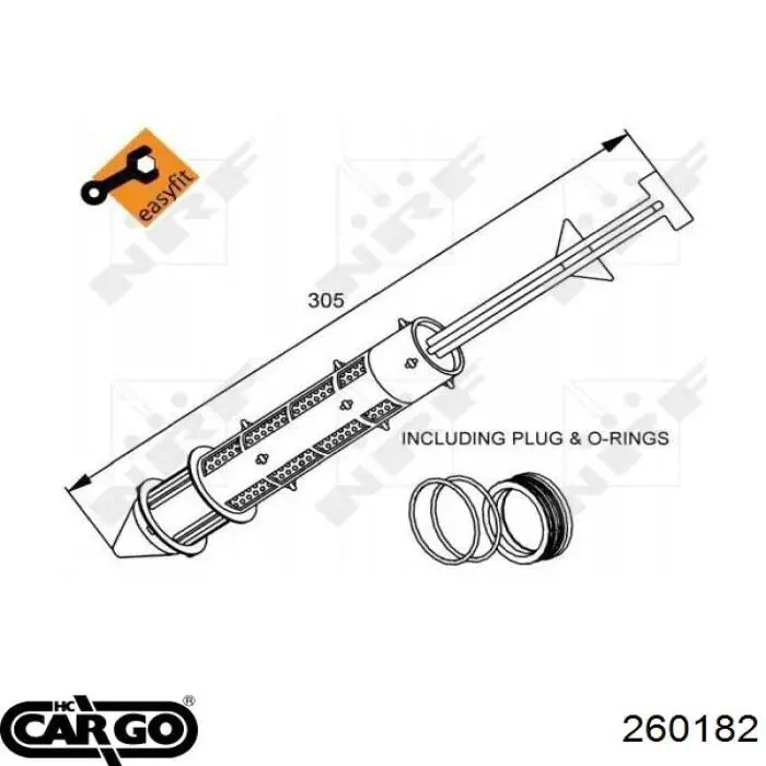 260182 Cargo receptor-secador del aire acondicionado