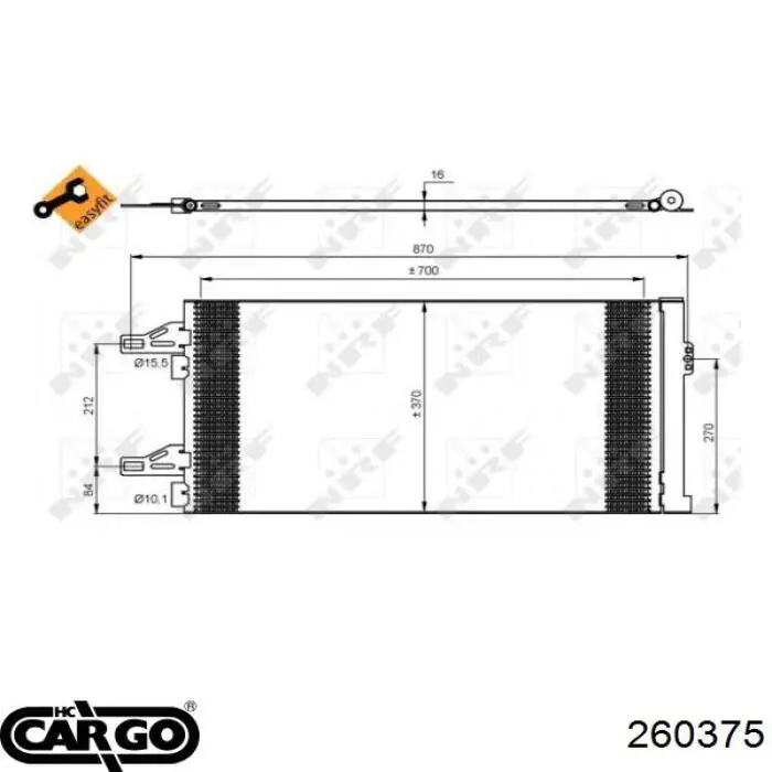 260375 Cargo condensador aire acondicionado