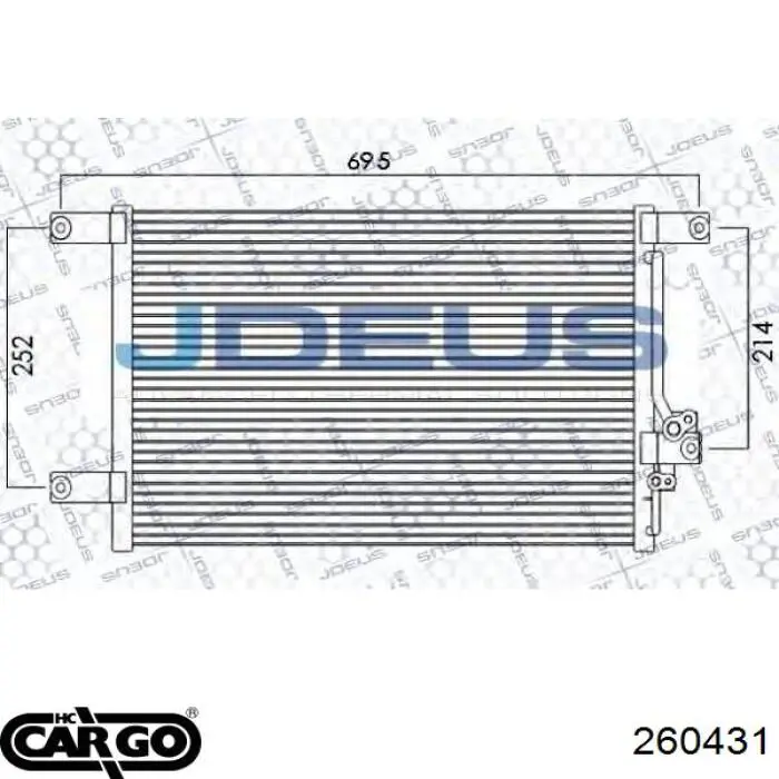 Comprar 260431 Cargo Condensador de aire acondicionado
