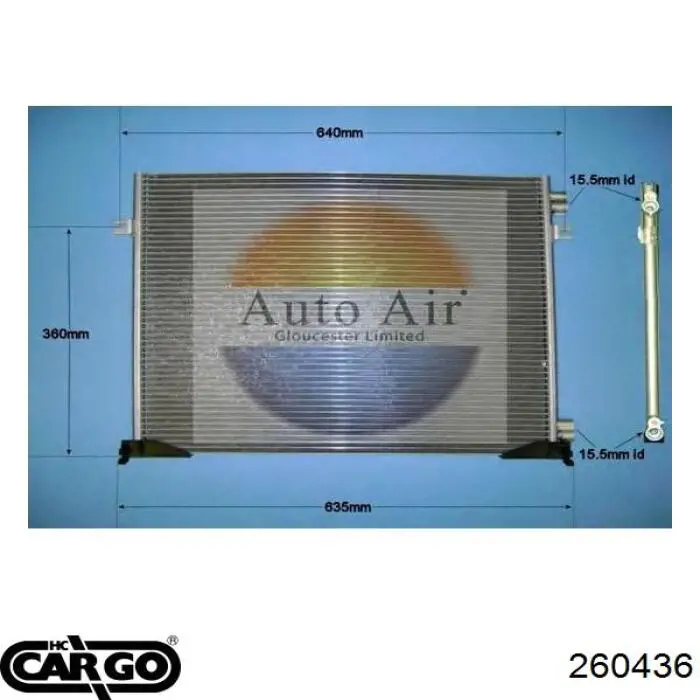 Comprar 260436 Cargo Condensador de aire acondicionado