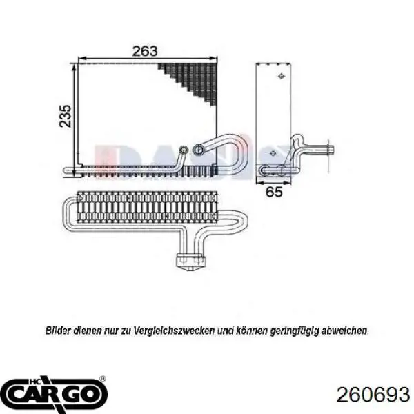 Evaporador de aire acondicionado Cargo 260693 precio, desde 58,08 EUR