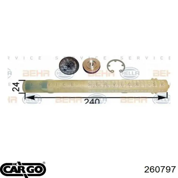 Filtro deshidratador aire acondicionado Cargo 260797 precio, desde 28,95 EUR