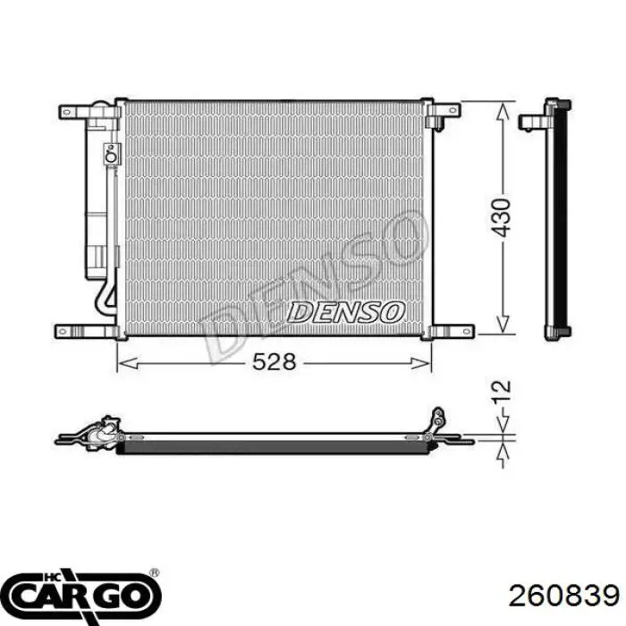 260839 Cargo filtro deshidratador