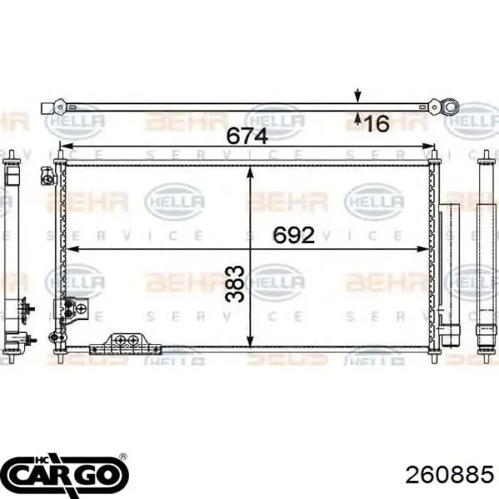 260885 Cargo condensador aire acondicionado