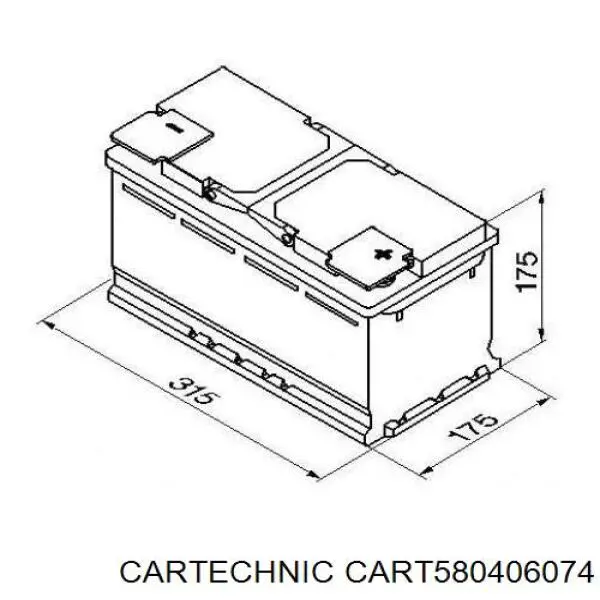 Batería CART580406074 Cartechnic