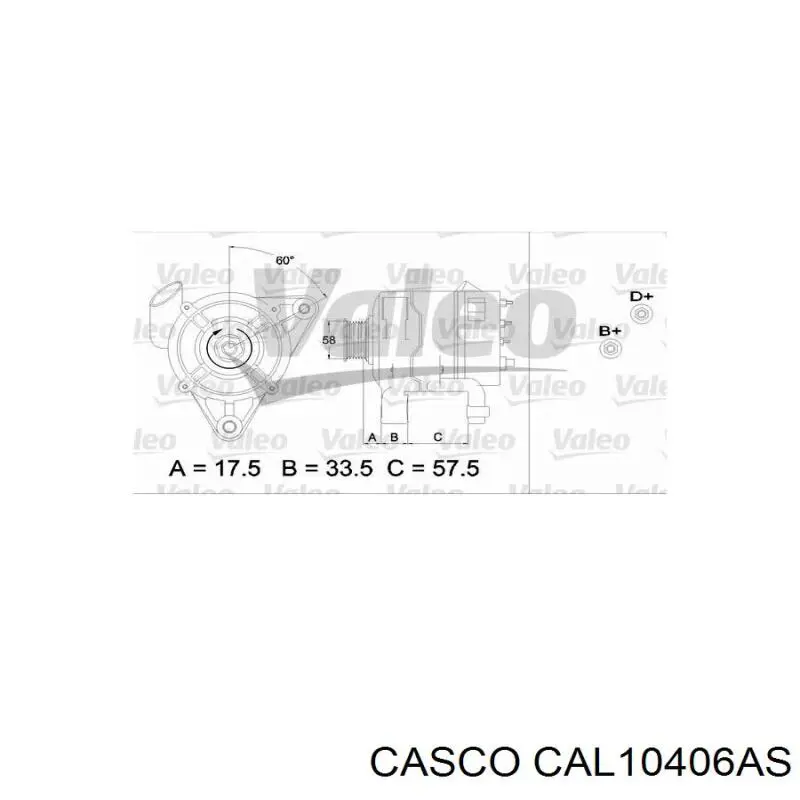 CAL10406AS Casco alternador