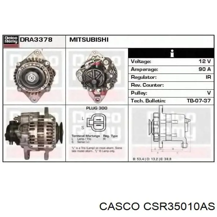 Estátor del alternador Mitsubishi MD618304 precio, desde 47,62 EUR