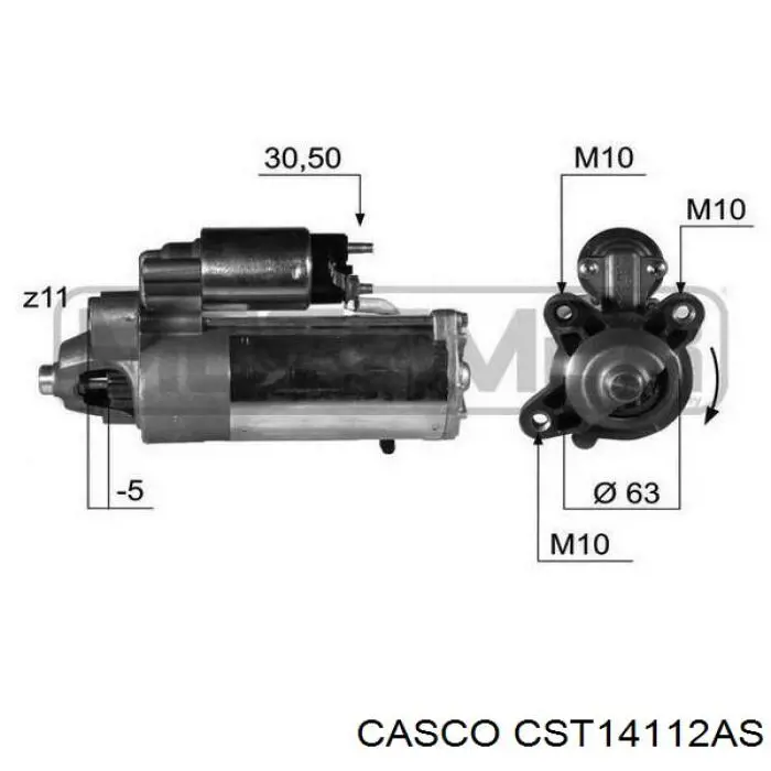 CST14112AS Casco motor de arranque