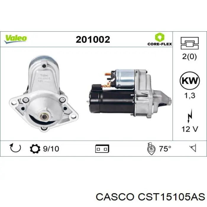 CST15105AS Casco motor de arranque